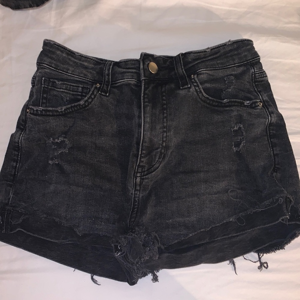 H&M Black Jean Shorts with rips